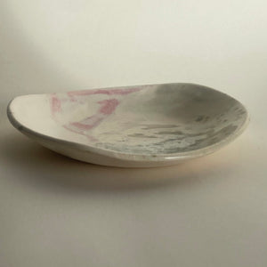 Small White & Silver Speckled Bowl