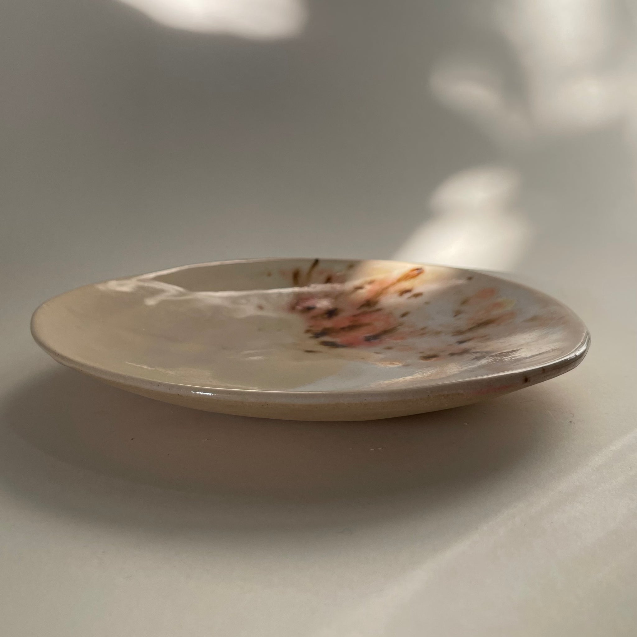 Rose Crystal Shallow Bowl