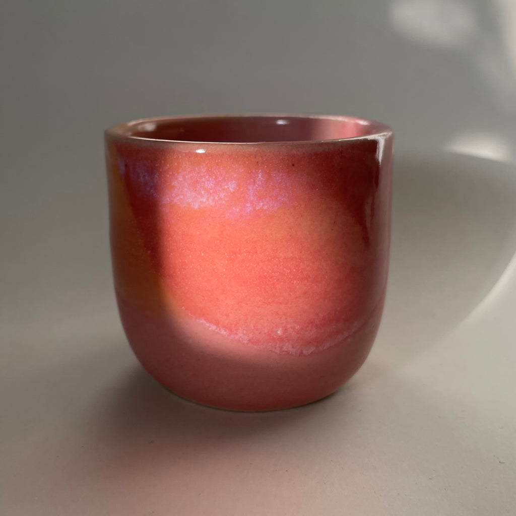 Small Neon Sunrise Flat White Cup