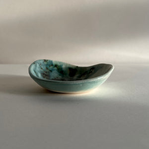 Turquoise & Green Crystal Dish