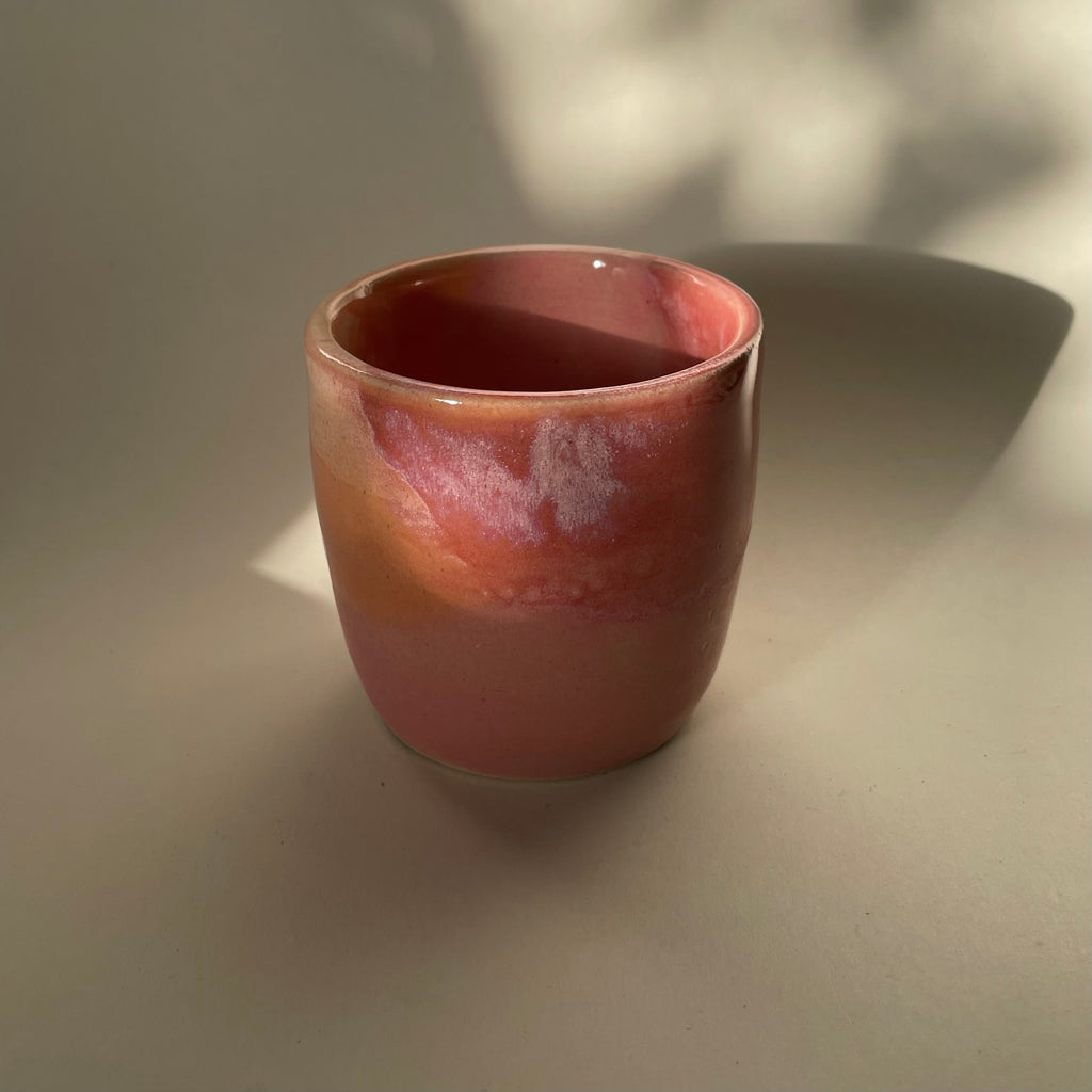 Neon Sunrise Flat White Cup