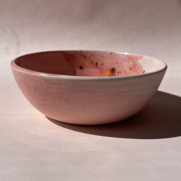 Pink Rose Ice Cream Bowl