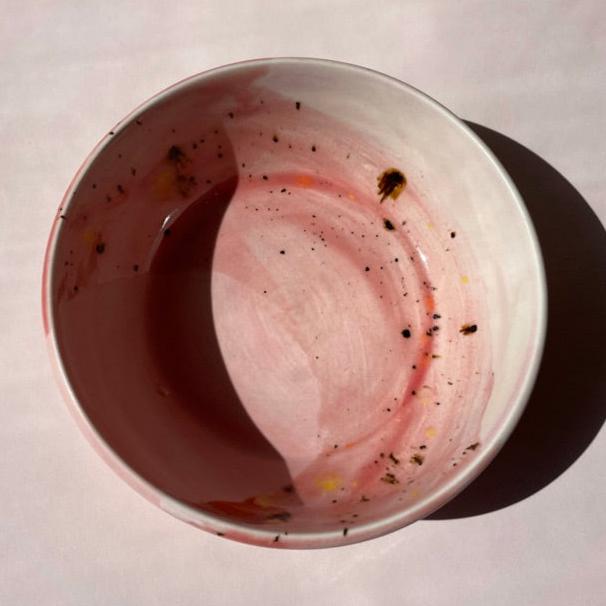 Pink Rose Ice Cream Bowl