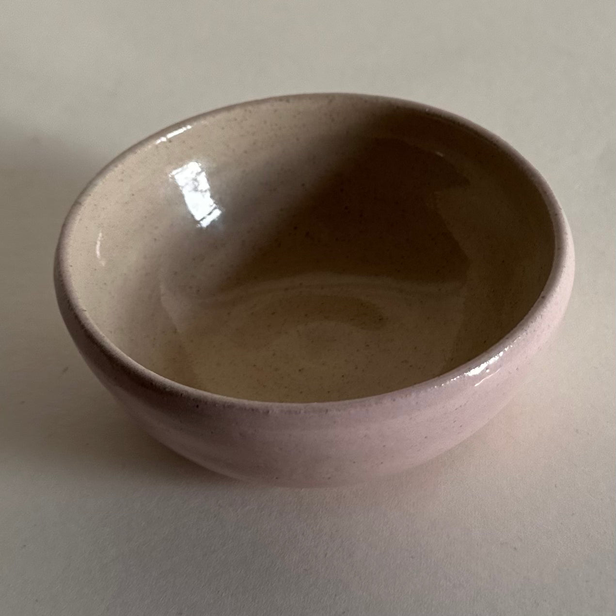 Small Cream & Light Pink Bowl
